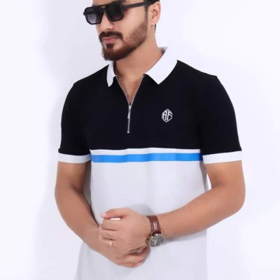 Men's Zipper Polo Shirt