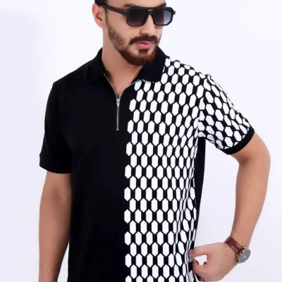 Men's Zipper Polo Shirt