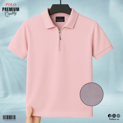ZIP NECK POLO SHIRT