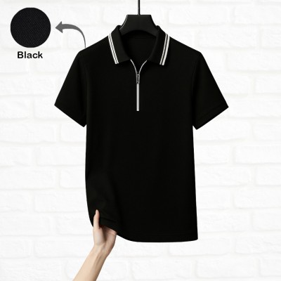 ZIP NECK POLO SHIRT