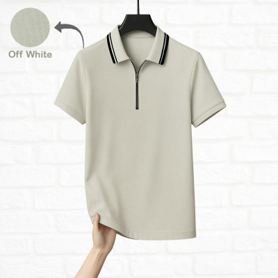 ZIP NECK POLO SHIRT