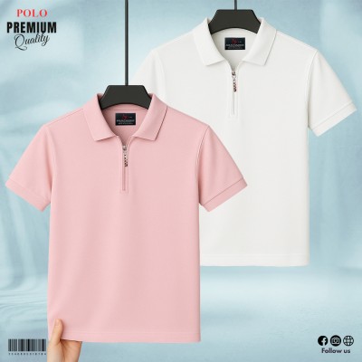 ZIP NECK POLO SHIRT (COMBO)
