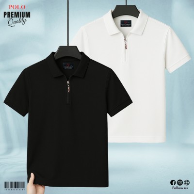 ZIP NECK POLO SHIRT (COMBO)