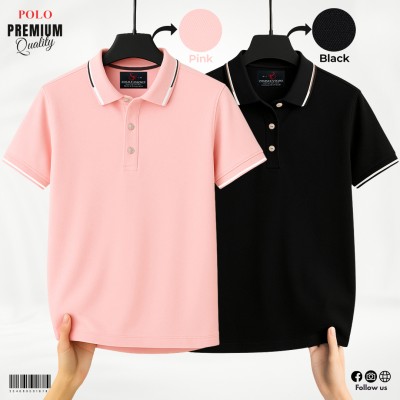 MEN PREMIUM JACQUARD POLO SHIRT (COMBO)