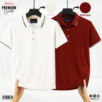MEN PREMIUM JACQUARD POLO SHIRT (COMBO)