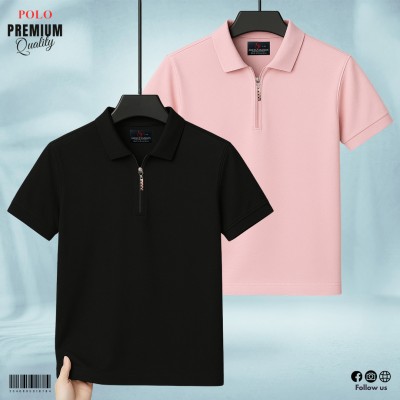 ZIP NECK POLO SHIRT (COMBO)