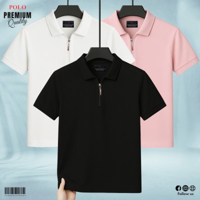ZIP NECK POLO SHIRT (COMBO)