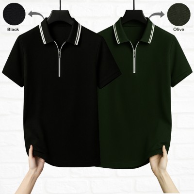 ZIP NECK POLO SHIRT (COMBO)