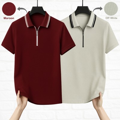ZIP NECK POLO SHIRT (COMBO)