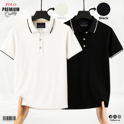 MEN PREMIUM JACQUARD POLO SHIRT (COMBO)