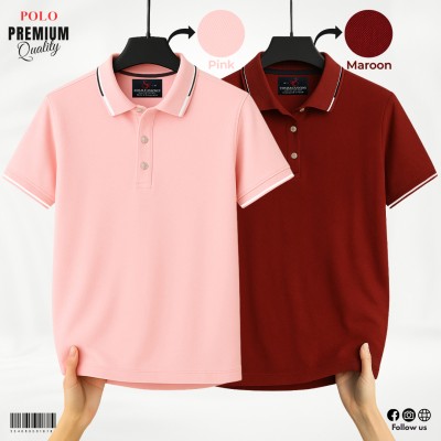 MEN PREMIUM JACQUARD POLO SHIRT (COMBO)