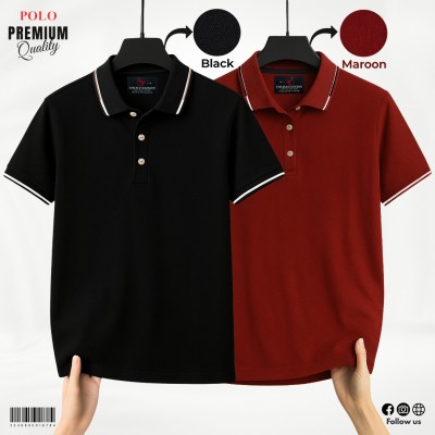 MEN PREMIUM JACQUARD POLO SHIRT (COMBO)